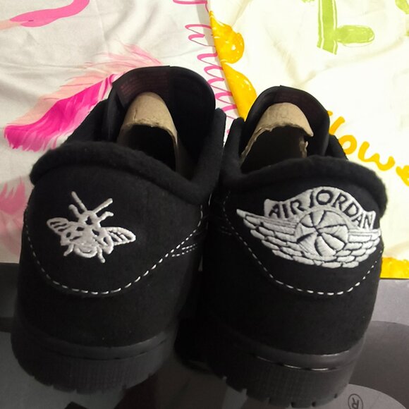 TS X Air Jordan 1 Low Black Sneakers - Picture 7 of 9